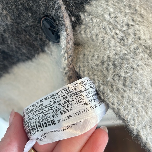 Zara Fringe Plaid Shacket Size XS - Picture 6 of 6